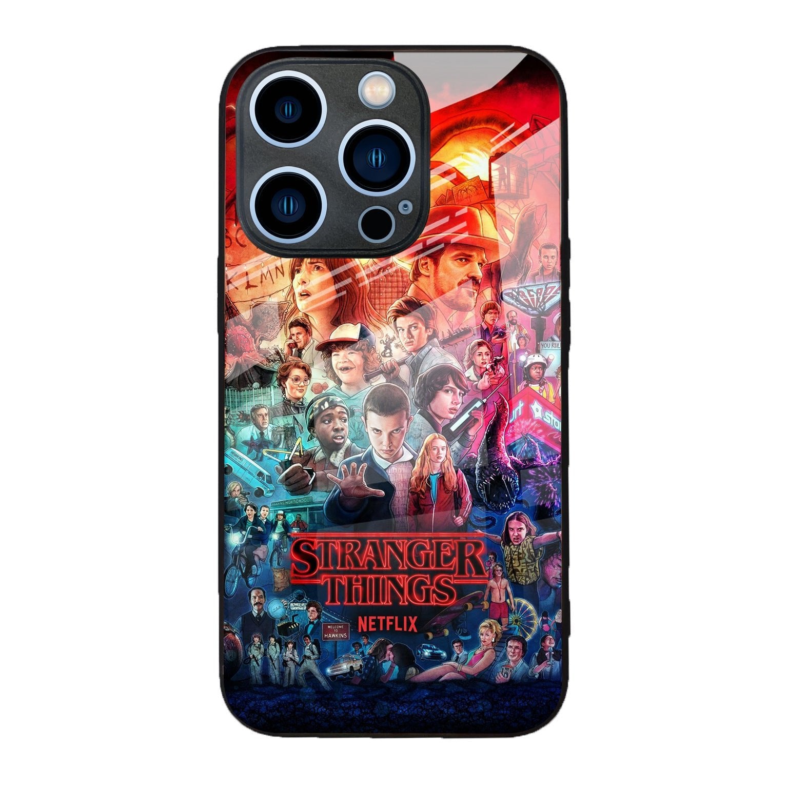 Coque iPhone Stranger Things en Verre Premium – Protection Élégante & Design Unique - Shopbyshopima